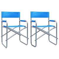 VidaXL Regisseursstoelen 2 st staal blauw - thumbnail