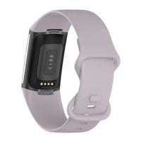 By Qubix - Compatible met Fitbit Charge 5 - Fitbit Charge 6 Sportbandje met dubbele lus - Lavendel - Maat: L - Compatible fitbit bandje - thumbnail