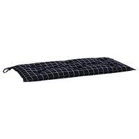 VidaXL Tuinbankkussen 180x50x7 cm oxford stof ruitpatroon zwart - thumbnail