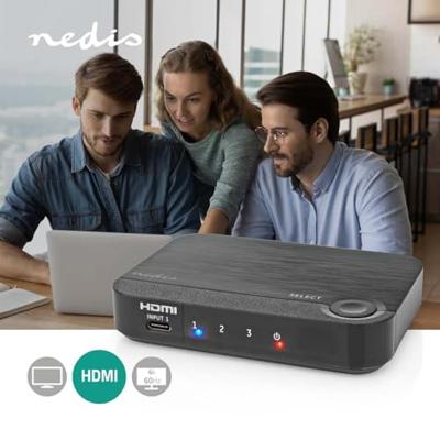 Nedis VCON6420AT Hdmi™-converter 1x Usb-c™ / 2x Hdmi™ Input 1x Hdmi™ Output 1-weg 4k@60hz 18 Gbps Abs Antraciet