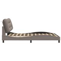 Bedframe met LED zonder matras "Hvar" 140x190 cm stof taupe - thumbnail