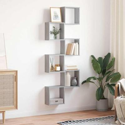 Wandschappen kubus 6 st 30x15x30 cm grijs sonoma Wandschappen kubus 6 st 30x15x30 cm grijs sonoma