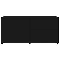 Tv-meubel 80x34x36 cm spaanplaat zwart - thumbnail