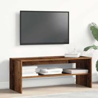 Tv-meubel 100x40x40 cm bewerkt hout oud houtkleurig - thumbnail
