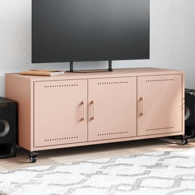 Tv-meubel 100,5x39x43,5 cm koudgewalst staal roze