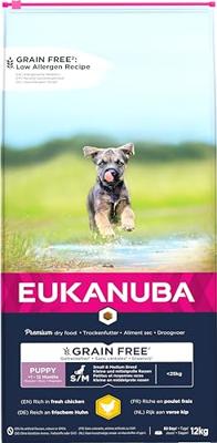 Eukanuba Puppy Small & Medium kip graanvrij hondenvoer 2 x 12 kg