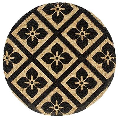 VidaXL Placemats 6 st rond 38 cm jute zwart VidaXL Placemats 6 st rond 38 cm jute zwart