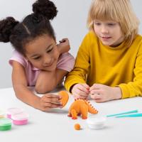 HeyClay Dinos: Pterodactylus Triceratops Tyrannosaurus 6 cans - thumbnail