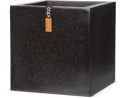 Capi Pot vierkant 30x30x30 cm zwart