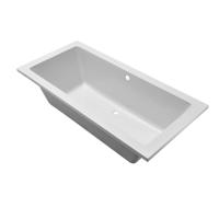 BWS Duo Inbouw Ligbad Saturnus 190x90x49 cm Acryl Wit - thumbnail