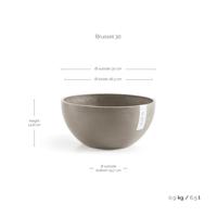 Ecopots Brussels kunststof bloempot Taupe - Ø 28 cm - thumbnail