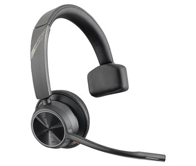 HP Poly Voyager 4310 UC Monaurales Headset +BT700 USB-A Adapter On Ear headset Bluetooth Stereo Zwart Noise Cancelling Volumeregeling, Microfoon uitschakelbaar