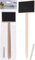 Plantenlabel Hout Krijtbord 2st - thumbnail