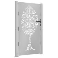 VidaXL Poort 105x205 cm cortenstaal boom ontwerp - thumbnail