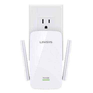 Linksys Re6400-Eu Ac1200 Boost Ex Wi-Fi Repeater, 750 Mbit/S, Dubbelband, Wit