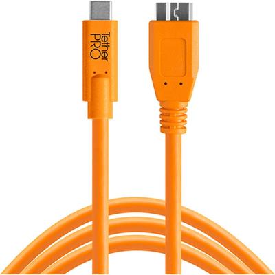 Tether Tools CUC3315-ORG USB-kabel USB-C stekker, USB-micro-B 3.0 stekker 4.60 m Oranje