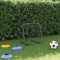Voetbalrebounder verstelbaar 84x73x60-80 cm staal zwart - thumbnail