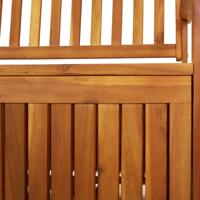 Opbergbankje met kussen 170 cm massief acaciahout - thumbnail