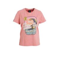 Superdry T-shirt met printopdruk roze - thumbnail