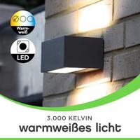 Buitenlamp up down &apos;Gemini&apos; led lamp gevelverlichting 4000k 14 cm - thumbnail