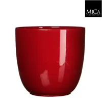 Mica Decorations Tusca pot donkerrood 29x31cm - thumbnail