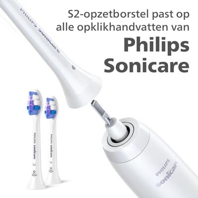 Philips Tandenborstelset / S2 Sensitive, 4 stuks / Sonicare Mondverzorging accessoire Wit Philips Tandenborstelset / S2 Sensitive, 4 stuks / Sonicare Mondverzorging accessoire Wit