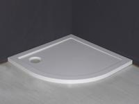 Saqu Design Collection douchebak kwartrond 90x90x4 wit - thumbnail