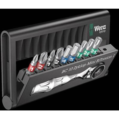 Wera Bitassortiment, Bit-Check 10 Zyklop Mini BiTorsion 1, 10-delig - 1 stuk(s) - 05057418001