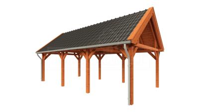 Trendhout Zadeldak XL overkapping 820x440 cm Lariks/Douglas blank- Zadeldak- Hout- Trendhout Trendhout Zadeldak XL overkapping 820x440 cm Lariks/Douglas blank- Zadeldak- Hout- Trendhout