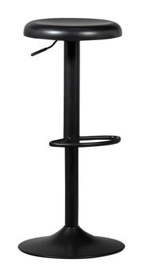 WOOOD Verstelbare Barkruk 'Isaac' kleur Zwart (zithoogte 61-81cm)