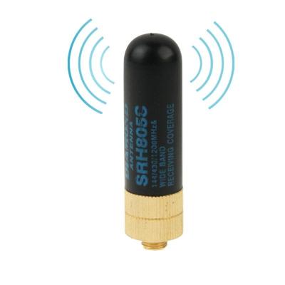 SRH805S kortste SMA-F Perempuan VHF + UHF Dual Band Handheld Radio Antena antenne lengte: 4 5 cm