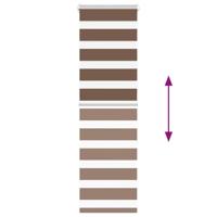 VidaXL Zebra rolgordijn 50x150 cm stofbreedte 45,9cm polyester bruin - thumbnail