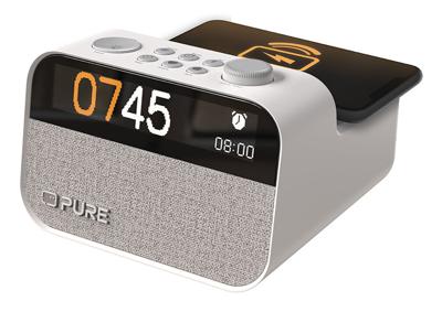 Pure Moment Charge Wekkerradio Sfeerverlichting, Draadloos opladen Katoenwit