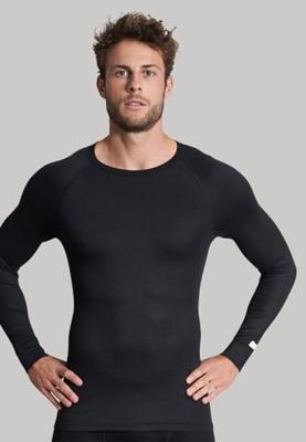 Heren thermo shirt Lange mouw - Thermisch ondergoed heren - Warm ondershirt met ronde hals - Viscose