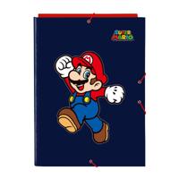 Map Super Mario World Marineblauw A4 - thumbnail