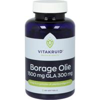 Vitakruid Borage Olie 1500mg GLA 300mg uit plantaardige bron 60 Softgels - thumbnail