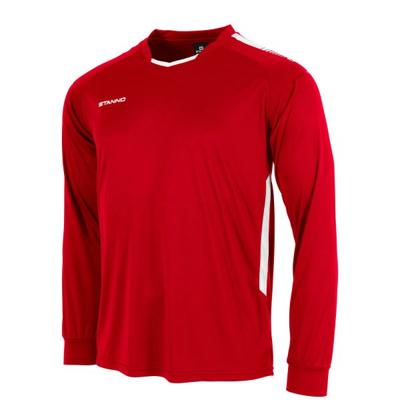 Stanno 411004 First Long Sleeve Shirt - Red-White - M