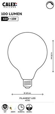 Lichtbron Globelamp Flex 12,5 cm Titanium E27