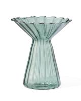 HEMA Vaas voor geurstokjes ⌀10.5x12cm glas met kraag donkergroen (groen) - thumbnail