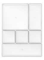 HEMA Lade organizer 30x22.5x5.5 6-delig (Transparant) - thumbnail