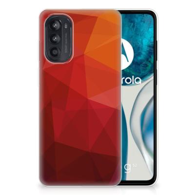 TPU Hoesje voor Motorola Moto G52/G82 Polygon Red TPU Hoesje voor Motorola Moto G52/G82 Polygon Red