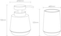 Badkamerset - Zeepdispenser 380 ml / Tandenborstelbeker Sealskin Mood Groen - thumbnail