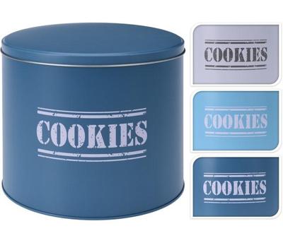 Koektrommel rond 20x16cm 3ass kleur