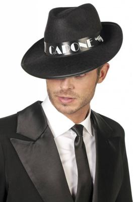 Al Capone hoed zwart eco