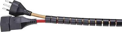 Cablehome 128536 Spiraalslang Zwart Kunststof 1 stuk(s)