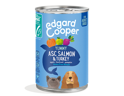 Edgard & Cooper Zalm en Kalkoen hond natvoer blik 400 gram Edgard & Cooper Zalm en Kalkoen hond natvoer blik 400 gram