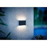 Wandlamp buiten up en downlighter gevelverlichting &apos;Kinver&apos; Nordlux buitenlamp zwart modern - thumbnail