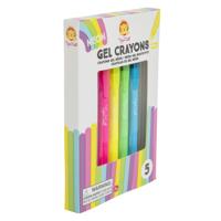 Selecta Neon gel krijtjes, 5st. - thumbnail