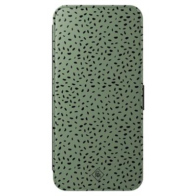 Samsung Galaxy A57 flipcase - Green confetti