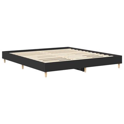 Bedframe matras zonder matras 200x200 cm spaanplaat zwart